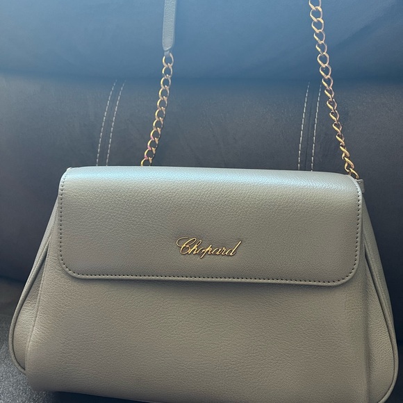 Chopard Shoulder Bag Lucca Chain Shoulder Leather Gray - Picture 2 of 12